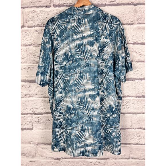 NWT PUMA Men's XXL / 2XL Fronds Gibraltar Sea Floral Striped Dry Cell Polo Shirt - Picture 3 of 9
